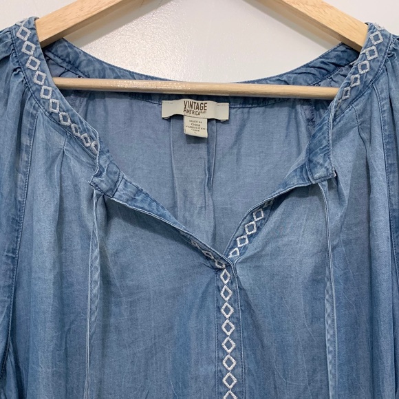 Distressed Denim Top - Picture 4 of 11